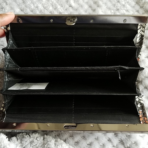 Small clutch multi color brown cream orange - Picture 2 of 7